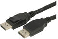 Kabel; DisplayPort; KDP2xW; 2x wtyk DisplayPort; 1,8m; czarny; okrągły