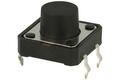 Tact switch; 12x12mm; 8mm; TS1202-8,0; 4,7mm; through hole; 4 pins; black; OFF-(ON); no backlight; 50mA; 12V DC; 160gf; Tactronic; RoHS