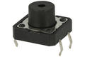 Tact switch; 12x12mm; 8mm; TS1202-8,0; 4,7mm; through hole; 4 pins; black; OFF-(ON); no backlight; 50mA; 12V DC; 180gf; KLS; RoHS