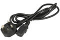 Cable; power supply; CPW-3M; UK angled plug; IEC C13 IBM straight socket; 1,5÷1,8m; black; 3 cores; 0,75mm2; 10A; PVC; round; stranded; CCA