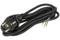 Cable; power supply; W-97266-H05RR-F; wires; CEE 7/7 straight plug; 3m; black; 3 cores; 1,00mm2; PLAST-ROL; rubber; round; stranded; Cu; RoHS