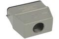 Connector housing; Han A; 19200160446; 16A; metal; straight; for cable; entry for M25 cable gland; for single locking lever; top single cable entry; grey; IP65; Harting; RoHS