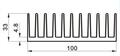 Radiator; C10033; 3,38kg/m; żebrowany; 100mm; 33mm; Firma Piekarz