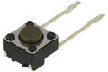 Tact switch; 6x6mm; 4,3mm; Model 1a; 0,8mm; through hole; 2 pins; black; OFF-(ON); no backlight; 50mA; 12V DC; 160gf