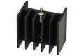 Heatsink; V7142/2-1p; with hole; with solder pin; blackened; 20mm; H; 15K/W; 23mm; 16mm