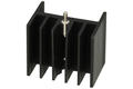 Radiator; V7142/2-1p; z otworem; z pinem do druku; czerniony; 20mm; H; 15K/W; 23mm; 16mm