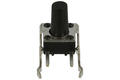 Tact switch; 6x6mm; 6mm; A06-C-8,35; 8,35mm; through hole; angle; 2 pins; black; OFF-(ON); no backlight; 50mA; 12V DC; 160gf; Howo; RoHS