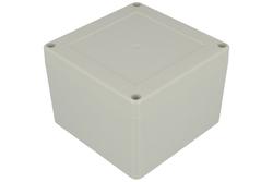 Enclosure; multipurpose; ZP105.105.75JH TM; ABS; 105mm; 105mm; 75mm; IP65; light gray; with brass bushing; hermetic; Kradex; RoHS