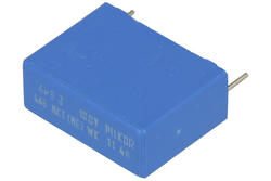 Capacitor; polyester; MKT; 6,8uF; 100V DC/63V AC; PCMT468; PCMT 468 22685; 5%; 10x20x26mm; 22,5mm; bulk; -55...+105°C; Pilkor; RoHS