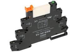 Relay; electromagnetic miniature; instalation; interface; RER-24-1A; 24V; AC; DC; SPDT; 6A; 250V AC; 6A; 30V DC; DIN rail type; Dinkle; RoHS