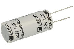 Capacitor; small celll ultracapacitors; electrolytic; 50F; 3V; C18S-3R0-0050; 20%; fi 18x40mm; 7,5mm; through-hole (THT); 20mOhm; 1000h; Sech