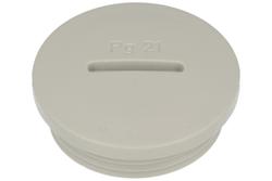 Plug; 514GFK/21; plastic; white; 0mm; PG21; Pflitsch; RoHS