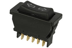 Przełącznik; klawiszowy (kołyskowy); MZ237.; (ON)-OFF-(ON); 2 tory; czarny; bez podświetlenia; monostabilny; konektory 4,8x0,8mm; 20,8x41,4mm; 3 pozycje; 20A; 12V DC