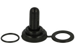 Sealing cover; KN3-WPC06; black; rubber; sealed; KN3 series toggle