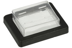 Sealing cover; 1550-F00; transparent; rubber; seal, cover and frame; 1550 series rocker; Bulgin; RoHS