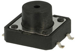 Tact switch; 12x12mm; 7,5mm; TS1201-H4-180-B; surface mount; 4 pins; 4,2mm; OFF-(ON); 50mA; 12V DC; 180gf; KLS; RoHS