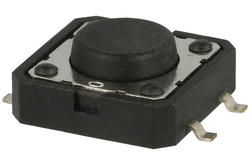 Tact switch; 12x12mm; 5mm; TS1201-5.0-180-B; surface mount; 4 pins; 1,7mm; OFF-(ON); 50mA; 12V DC; 180gf; KLS; RoHS