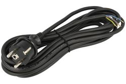 Cable; power supply; W-97269-H05RR-F; wires; CEE 7/7 straight plug; 5m; black; 3 cores; 1,00mm2; PLAST-ROL; rubber; round; stranded; Cu; RoHS