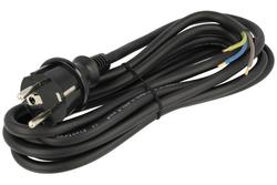 Kabel; zasilający; W-97271-H05RR-F; przewody; wtyk sieciowy CEE 7/7 prosty; 3m; czarny; 3 żyły; 1,50mm2; PLAST-ROL; guma; okrągły; linka; Cu; RoHS