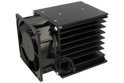 Radiator; DY-MXW4; do SSR 3-fazowych; z wentylatorem 230V AC; z otworami; 0,6K/W; czerniony; 138mm; 85mm; 96mm; Firma Piekarz