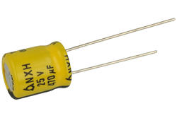 Kondensator; niskoimpedancyjny; elektrolityczny; 470uF; 25V; NXH25VB470M 10x12.5; fi 10x12,5mm; 5mm; przewlekany (THT); luzem; Samyoung; RoHS