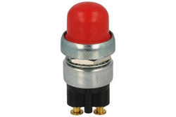 Przełącznik; przyciskowy; A2-19-14-A2; OFF-(ON); czerwony; bez podświetlenia; do lutowania; 2 pozycje; 60A; 12V DC; 16mm; 30mm; SCI