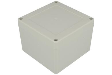 Enclosure; multipurpose; ZP105.105.75JH TM; ABS; 105mm; 105mm; 75mm; IP65; light gray; with brass bushing; hermetic; Kradex; RoHS