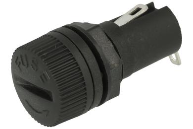 Fuse socket; PTF30; diam.5x20mm; panel mounted; 6,3A; 250V AC; Stelvio; RoHS
