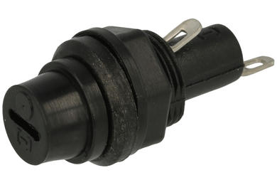 Fuse socket; GBA-z mini; diam.5x20mm; panel mounted; 6,3A; 250V AC; Spel; RoHS