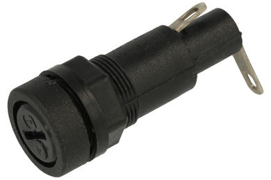 Fuse socket; GBA-z B-5; diam.5x20mm; panel mounted; 10A; 250V AC; Spel; RoHS