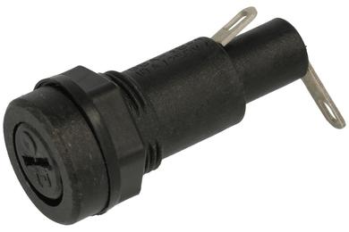 Fuse socket; GBA-z B-4; diam.5x20mm; panel mounted; 10A; 250V AC; Spel; RoHS