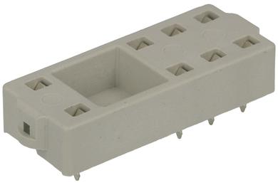 Relay socket; PW80; PCB trough hole; grey; without clamp; Relpol; RoHS; Compatible with relays: RM85; RM84; RM94