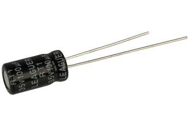 Capacitor; electrolytic; 100uF; 35V; TK; RT11V101M0611; diam.6,3x11mm; 2,5mm; through-hole (THT); bulk; RoHS