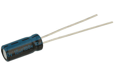 Kondensator; elektrolityczny; 10uF; 100V; TK; TKR100M2AE11M; fi 6,3x11mm; 2,5mm; przewlekany (THT); luzem; Jamicon; RoHS