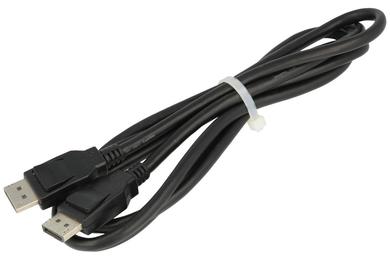 Kabel; DisplayPort; KDP2xW; 2x wtyk DisplayPort; 1,8m; czarny; okrągły
