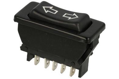 Przełącznik; klawiszowy (kołyskowy); MZ237; (ON)-OFF-(ON); 2 tory; czarny; bez podświetlenia; monostabilny; konektory 4,8x0,8mm; 20,8x41,4mm; 3 pozycje; 20A; 12V DC; Liguang