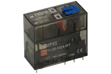 Przekaźnik; elektromagnetyczny miniaturowy; RMP85-2011-25-1024-WT; 24V; DC; 1 styk przełączny; 16A; 250V AC; do druku (PCB); do gniazda; Relpol; RoHS