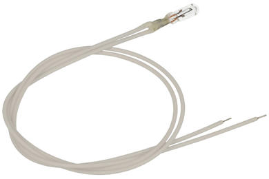 Bulb; L-5218; cables 250mm; tubular; white; 40mA; 12V; DC; 0,48W; fi 3,2mm