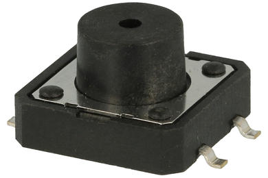 Mikroprzycisk; 12x12mm; 7,5mm; TS1201-H4-180-B; powierzchniowy (SMD); 4 piny; 4,2mm; OFF-(ON); 50mA; 12V DC; 180gf; KLS; RoHS