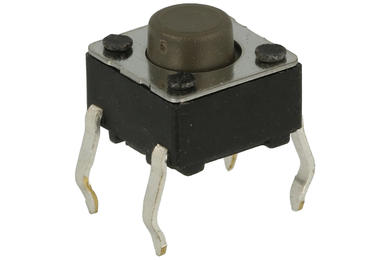 Tact switch; 6x6mm; 5mm; TSAB-2; 1,8mm; through hole; 4 pins; black; OFF-(ON); no backlight; 50mA; 12V DC