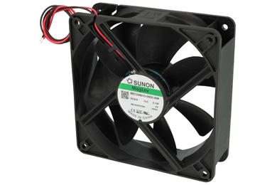 Fan; MEC0382V3-000U-A99; 120x120x38mm; magnetic Vapo; 24V; DC; 3,1W; 158m3/h; 37dB; 130mA; 2100RPM; 2 wires; Sunon; RoHS; 10÷27,6V; 300mm