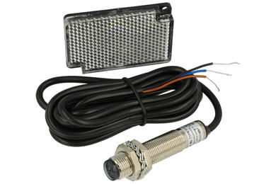 Sensor; photoelectric; G12-3B1PB; PNP; NC; mirror reflective type; 1m; 10÷30V; DC; 200mA; cylindrical metal; fi 12mm; with 2m cable; π pi-El; RoHS