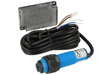 Sensor; photoelectric; G18-3B2PC; PNP; NO/NC; mirror reflective type; 2m; 10÷30V; DC; 100mA; cylindrical plastic; fi 18mm; with  cable; π pi-El; RoHS