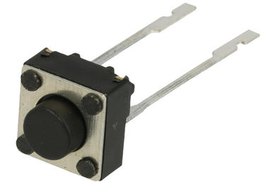 Tact switch; 6x6mm; 5mm; TS6607-5; 1,5mm; through hole; 2 pins; black; OFF-(ON); no backlight; 50mA; 12V DC; 160gf; Tactronic; RoHS