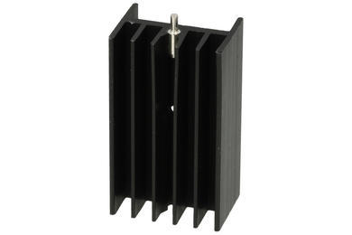 Radiator; V7142/4-1p; z pinem do druku; z otworem; czerniony; 40mm; H; 10,5K/W; 23mm; 16mm