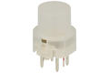 Tact switch; 12mm; 14,3mm; KS01-BLV-1 LED; 12,8mm; through hole; 4 pins; clear; round shape; OFF-(ON); LED 5V backlight; red; 10mA; 35V DC; 130gf