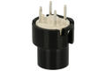 Tact switch; 12mm; 14,3mm; KS01B-BK; 12,8mm; through hole; 4 pins; black; OFF-(ON); no backlight; 10mA; 35V DC; 130gf; Highly; RoHS