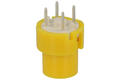 Tact switch; 12mm; 14,3mm; KS01B-Y; 12,8mm; through hole; 4 pins; yellow; round shape; OFF-(ON); no backlight; 10mA; 35V DC; 130gf; Highly; RoHS