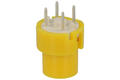 Tact switch; 12mm; 14,3mm; KS01B-Y; 12,8mm; through hole; 4 pins; yellow; round shape; OFF-(ON); no backlight; 10mA; 35V DC; 130gf; Highly; RoHS