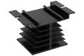 Heatsink; DY-K1; for 1 phase SSR; with holes; blackened; 50mm; 80mm; 50mm